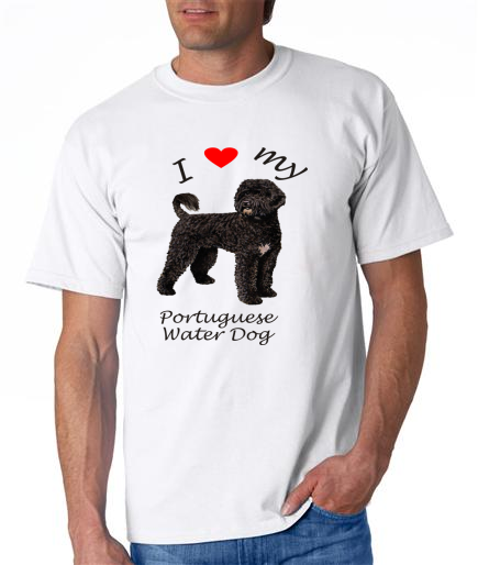 Dogs - Portuguese Water Dog Picture on a Mens Shirt
